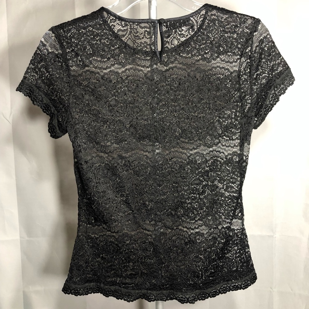 Randolph Duke THE LOOK Lace Top Blouse Sz 6